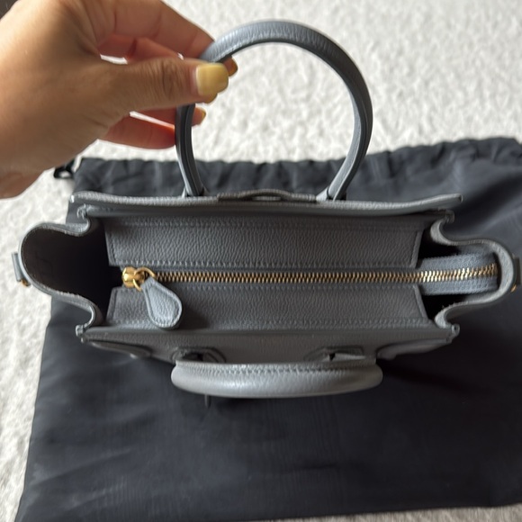 Celine nano luggage kohl Satchel with Structured Shape and grained leather - Picture 10 of 12